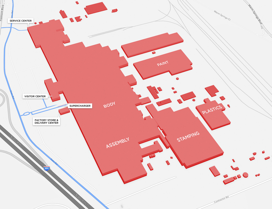 Tesla Factory Map
